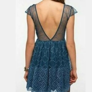 UO metallic lace dress